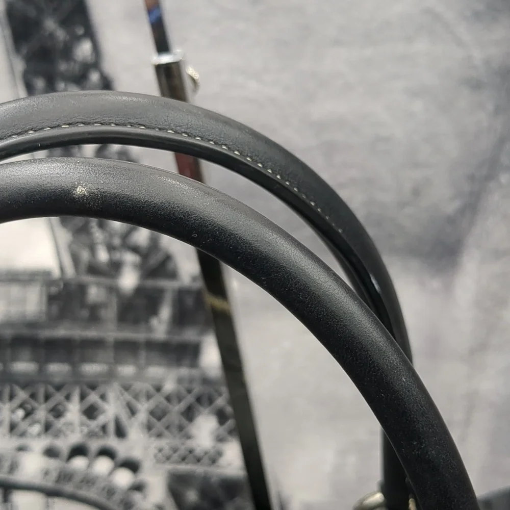 Coach Logo 2 Way Tote Bag duffel Charm Canvas LeatherF06K- 10392 - Picture 5 of 16